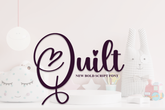 Quilt: A Font with Heart Tails for Super Cute Projects