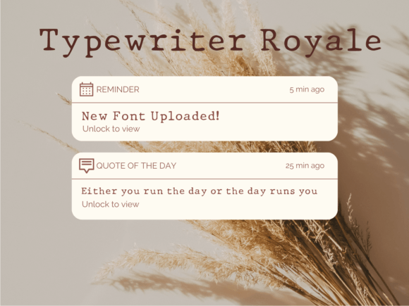 Typewriter Royale: The Modern Font with Vintage Soul