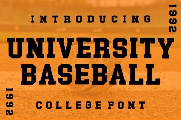 University Baseball: A Vintage Collage Typeface for Bold Branding